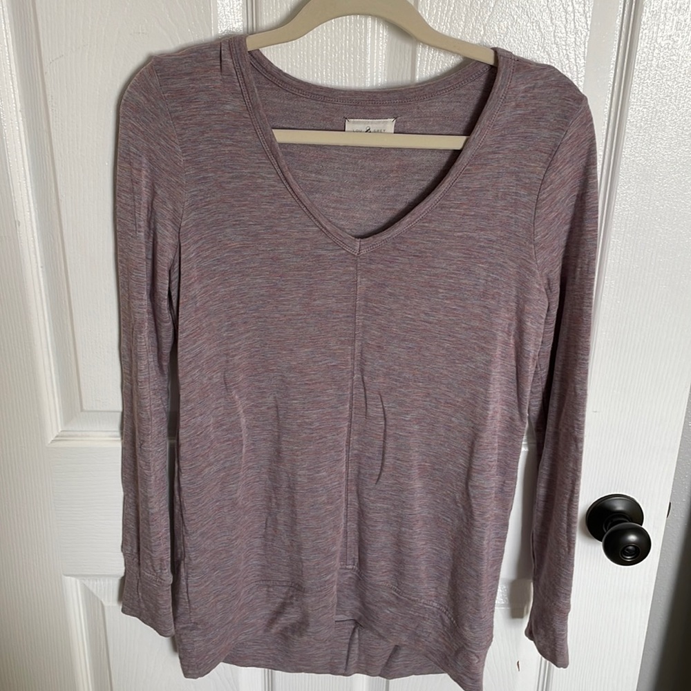 Super soft, light-wash purple sweater